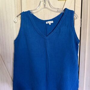 Women's Blue Sleeveless Top